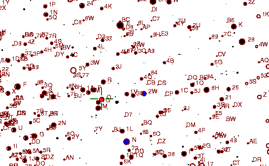 Identification sketch for variable star UY-CEP (UY CEPHEI) on the night of JD2453237.