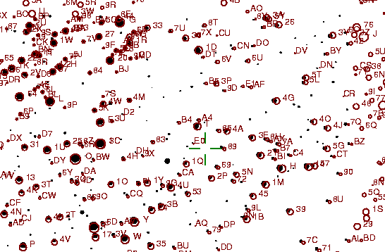 Identification sketch for variable star UZ-SER (UZ SERPENTIS) on the night of JD2453237.