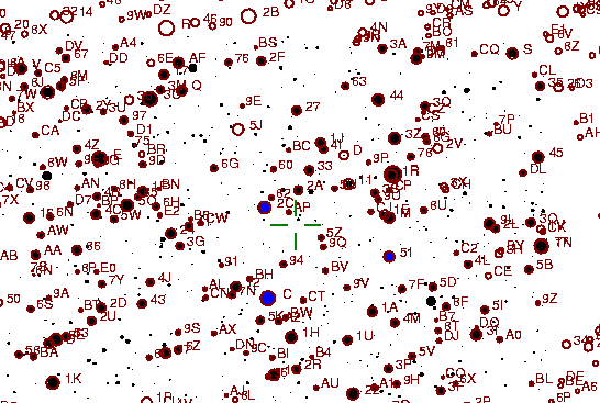 Identification sketch for variable star V1060-CYG (V1060 CYGNI) on the night of JD2453237.