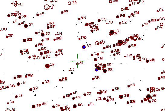 Identification sketch for variable star V1113-CYG (V1113 CYGNI) on the night of JD2453237.