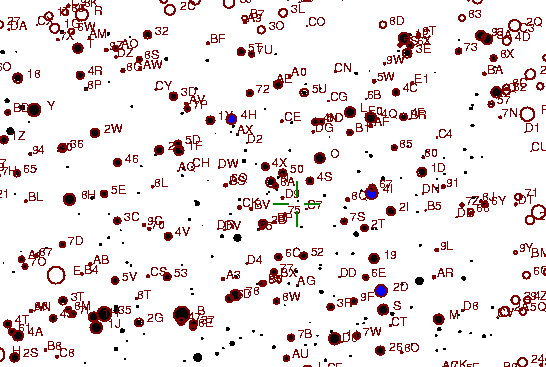 Identification sketch for variable star V1301-AQL (V1301 AQUILAE) on the night of JD2453237.