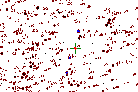 Identification sketch for variable star V1302-AQL (V1302 AQUILAE) on the night of JD2453237.