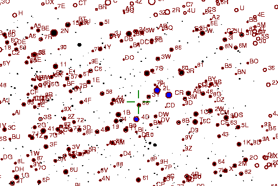 Identification sketch for variable star V1370-AQL (V1370 AQUILAE) on the night of JD2453237.