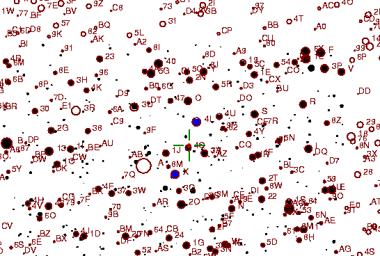 Identification sketch for variable star V1413-AQL (V1413 AQUILAE) on the night of JD2453237.