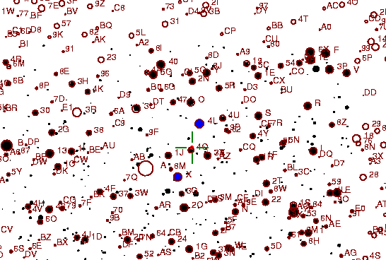 Identification sketch for variable star V1413-AQL (V1413 AQUILAE) on the night of JD2453237.