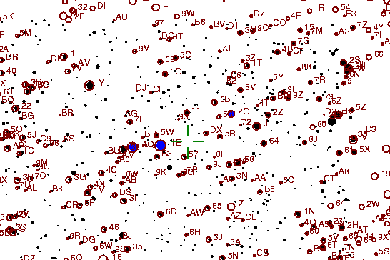 Identification sketch for variable star V1419-AQL (V1419 AQUILAE) on the night of JD2453237.