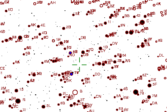 Identification sketch for variable star V1504-CYG (V1504 CYGNI) on the night of JD2453237.