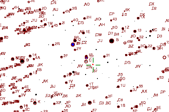 Identification sketch for variable star Z-EQU (Z EQUULEI) on the night of JD2453237.
