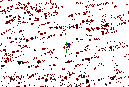 Identification sketch for variable star BM-SGE (BM SAGITTAE) on the night of JD2453262.