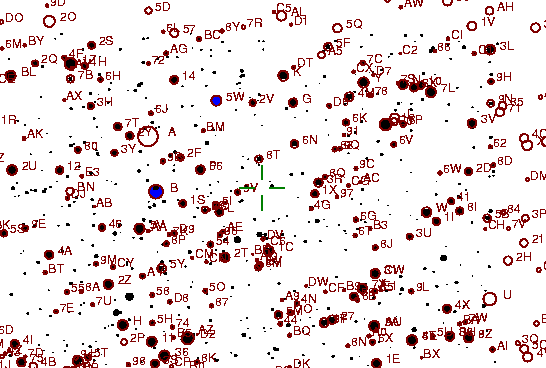 Identification sketch for variable star PW-VUL (PW VULPECULAE) on the night of JD2453262.