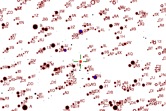 Identification sketch for variable star TT-DEL (TT DELPHINI) on the night of JD2453262.