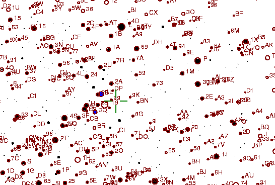 Identification sketch for variable star V1141-AQL (V1141 AQUILAE) on the night of JD2453262.