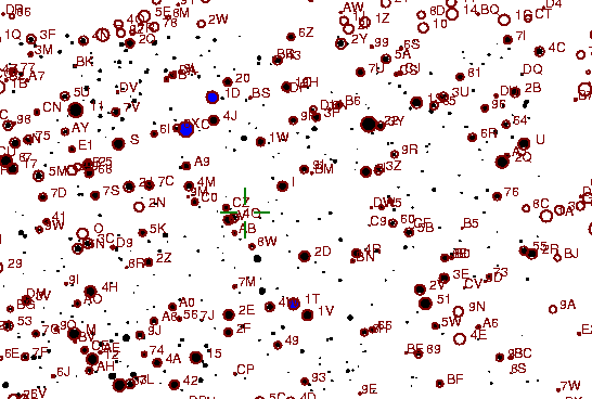 Identification sketch for variable star V1229-AQL (V1229 AQUILAE) on the night of JD2453262.