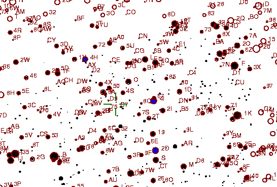 Identification sketch for variable star V1301-AQL (V1301 AQUILAE) on the night of JD2453262.