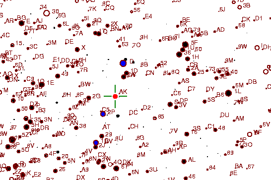 Identification sketch for variable star V1302-AQL (V1302 AQUILAE) on the night of JD2453262.
