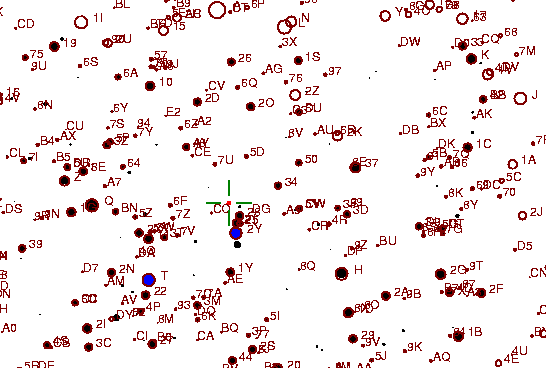 Identification sketch for variable star V1343-AQL (V1343 AQUILAE) on the night of JD2453262.