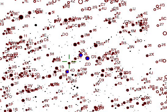 Identification sketch for variable star V1370-AQL (V1370 AQUILAE) on the night of JD2453262.