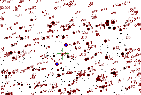 Identification sketch for variable star V1413-AQL (V1413 AQUILAE) on the night of JD2453262.