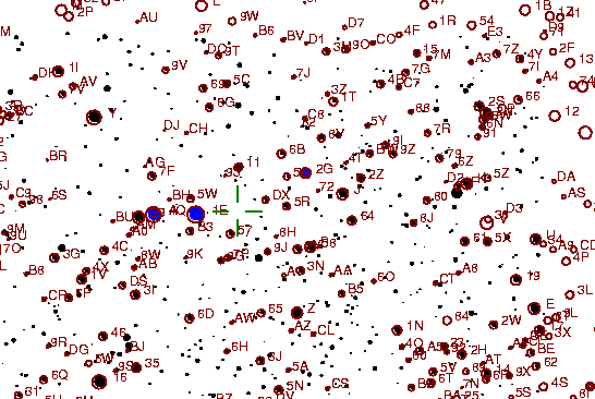 Identification sketch for variable star V1419-AQL (V1419 AQUILAE) on the night of JD2453262.