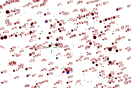 Identification sketch for variable star V1425-AQL (V1425 AQUILAE) on the night of JD2453262.