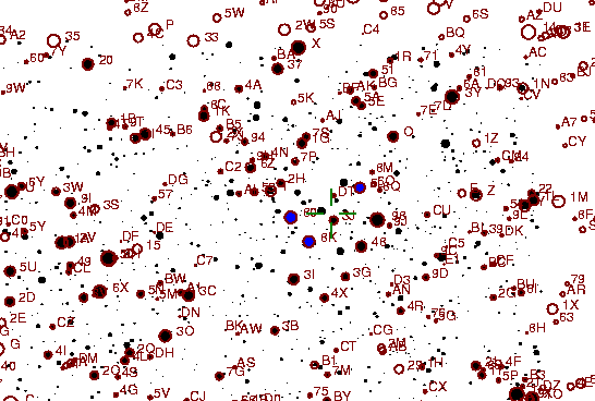 Identification sketch for variable star V1454-CYG (V1454 CYGNI) on the night of JD2453262.