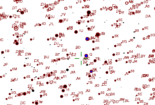 Identification sketch for variable star EG-PEG (EG PEGASI) on the night of JD2453304.