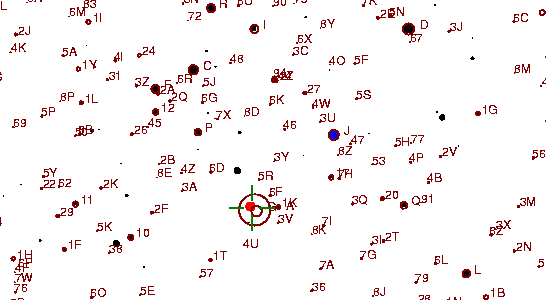 Identification sketch for variable star IL-AQR (IL AQUARII) on the night of JD2453304.