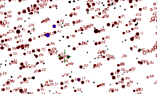 Identification sketch for variable star V1229-AQL (V1229 AQUILAE) on the night of JD2453304.