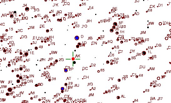 Identification sketch for variable star V1302-AQL (V1302 AQUILAE) on the night of JD2453304.