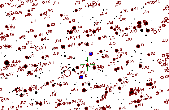 Identification sketch for variable star V1413-AQL (V1413 AQUILAE) on the night of JD2453304.