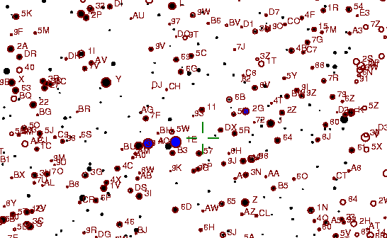 Identification sketch for variable star V1419-AQL (V1419 AQUILAE) on the night of JD2453304.