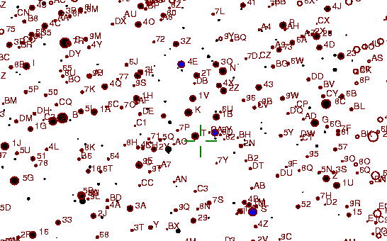 Identification sketch for variable star V1425-AQL (V1425 AQUILAE) on the night of JD2453304.