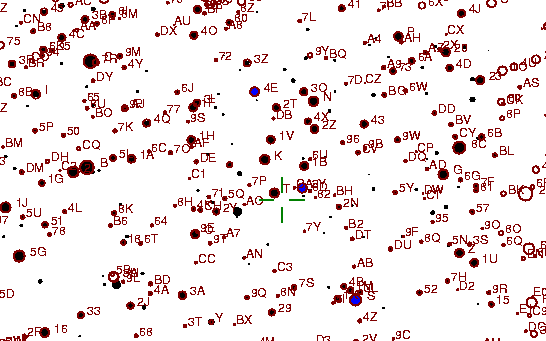 Identification sketch for variable star V1425-AQL (V1425 AQUILAE) on the night of JD2453304.