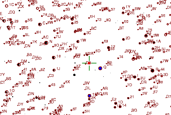 Identification sketch for variable star XZ-AQL (XZ AQUILAE) on the night of JD2453304.