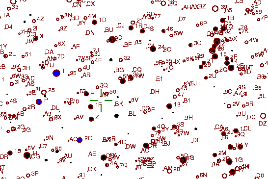 Identification sketch for variable star FO-PER (FO PERSEI) on the night of JD2453352.