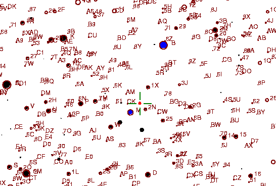 Identification sketch for variable star RW-TRI (RW TRIANGULI) on the night of JD2453352.