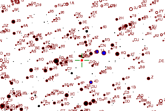 Identification sketch for variable star SS-CYG (SS CYGNI) on the night of JD2453352.