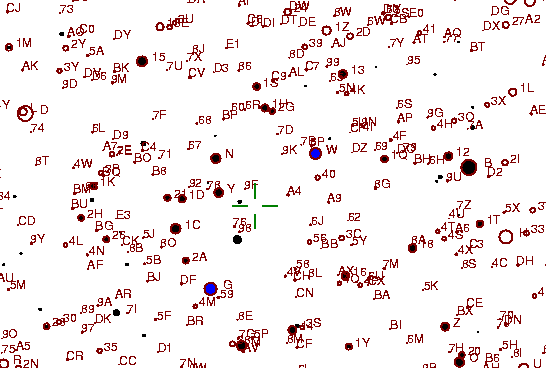 Identification sketch for variable star TU-TRI (TU TRIANGULI) on the night of JD2453352.