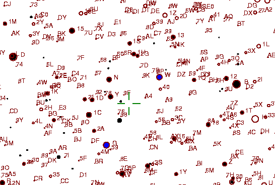 Identification sketch for variable star TU-TRI (TU TRIANGULI) on the night of JD2453352.