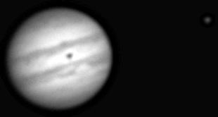 jupiter with ganymede shadow